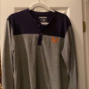 True religion henley shirt long sleeve